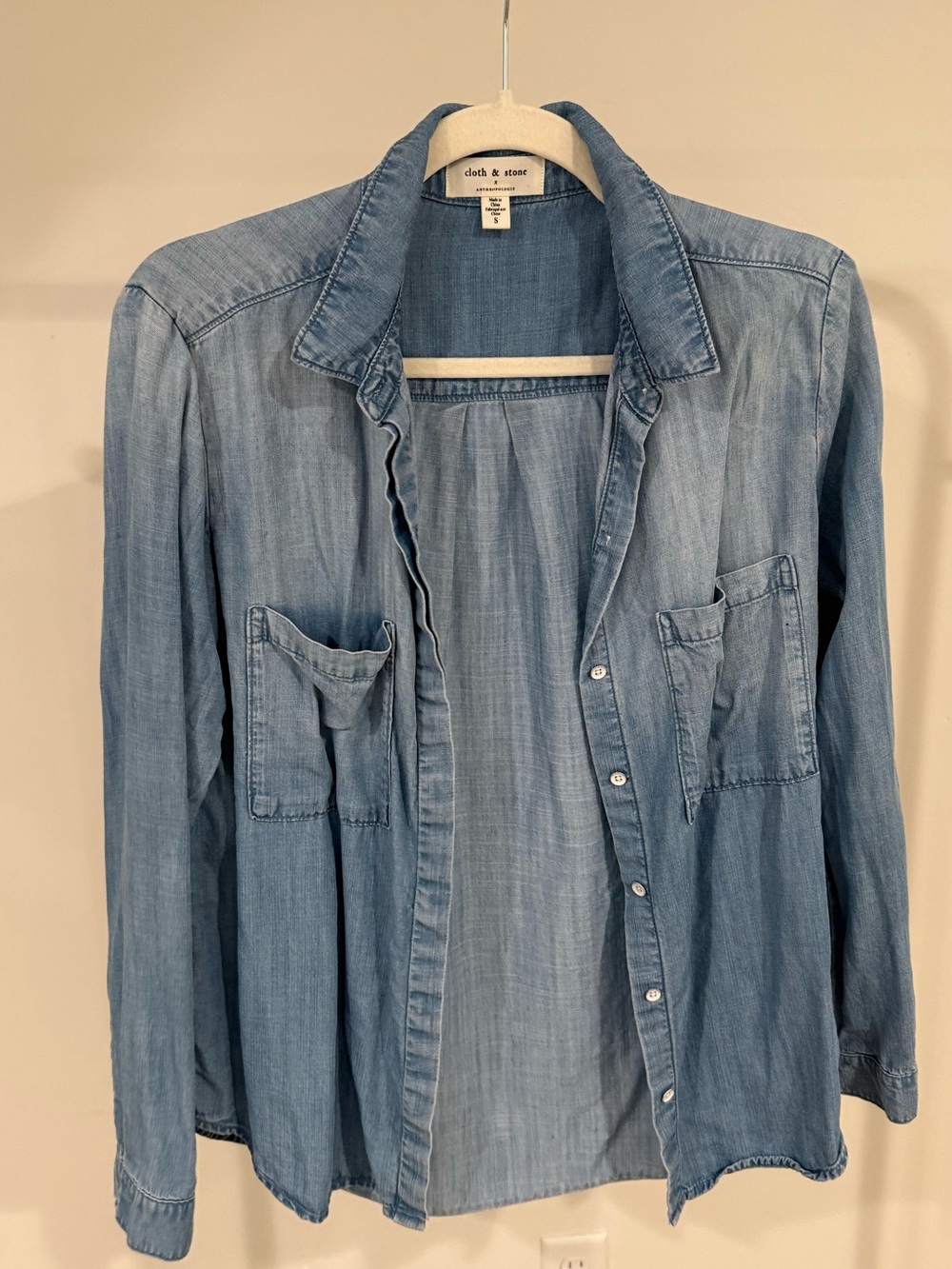 Anthropologie Cloth & Stone Chambray Shirt